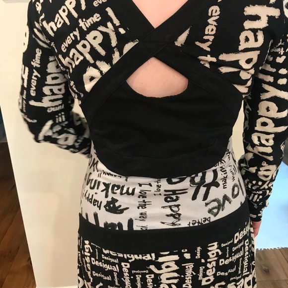 Long sleeved DESIGUAL cotton dress - Picture 5 of 10